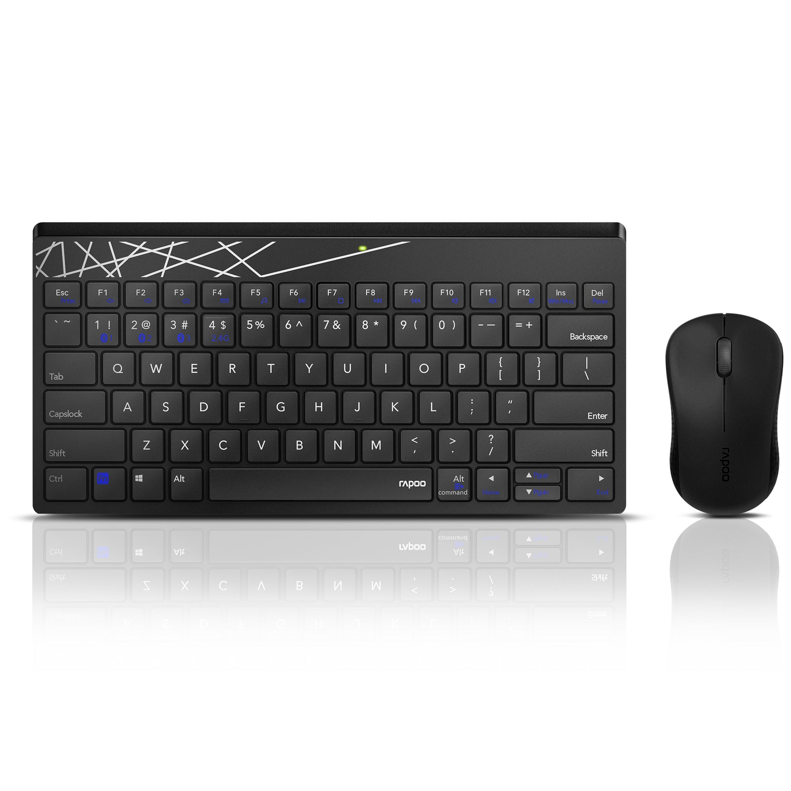 RAPOO / 8000M - Multi-mode wireless keyboard and mouse combo - Mini
