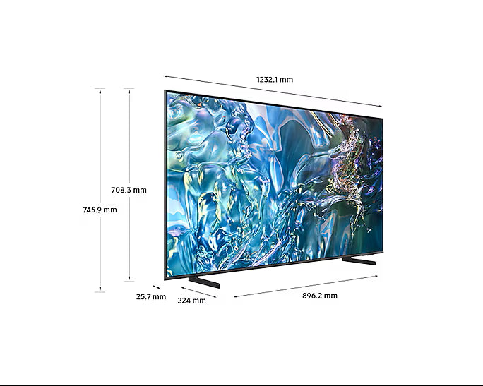 SAMSUNG SMART TV 65" QLED 4K RESOLUTION HDR ELITE QUANTUM DOT TECHNOLOGY Q ENGINE Q CONTRAST Q VIEWING ANGLE ULTRA CLEAN VIEW MICRO DIMMING TIZEN OS BLUETOOTH WI-FI HDMI x3 USB x1 VOIC