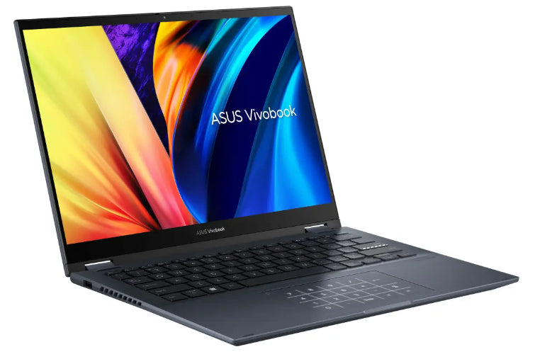 ASUS VIVOBOOK FLIP / 14.0-inch 2.8K (2880 x 1800) OLED 16:10 Touch screen / AMD Ryzen™ 7 7730U Processor 2.0GHz (20MB Cache up to 4.5 GHz 8 cores 16 Threads) / DDR4 16GB (8GB DDR4 on board + 8GB DD