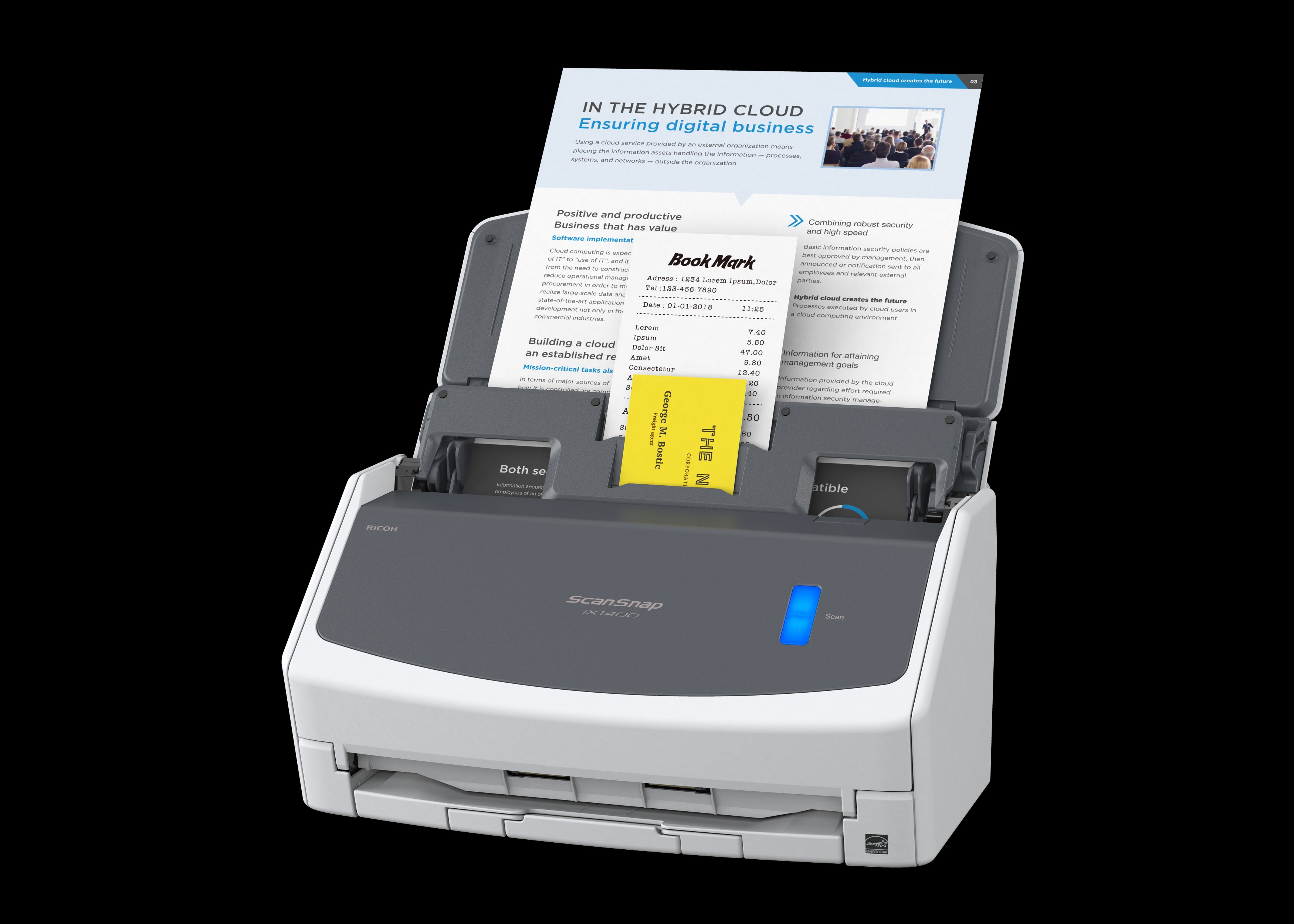 Ricoh ScanSnap iX1400 A4 ScanSnap 40ppm/80ipm Duplex ADF USB3.2 LED Desktop Scanner