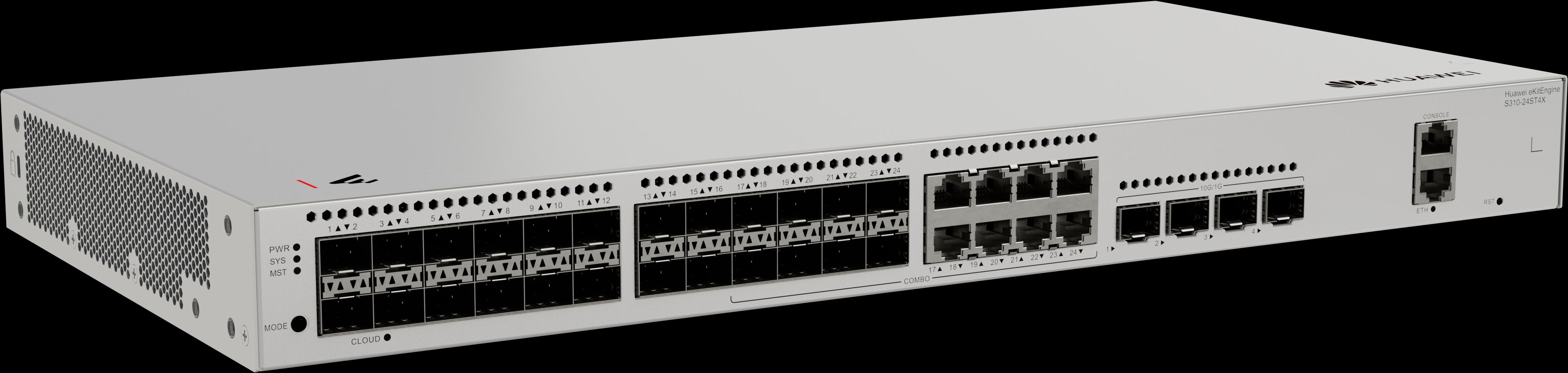 S310-24ST4X 24*GE SFP ports 8 of which are dual-purpose 10/100/1000 or SFP 4*10GE SFP+ ports