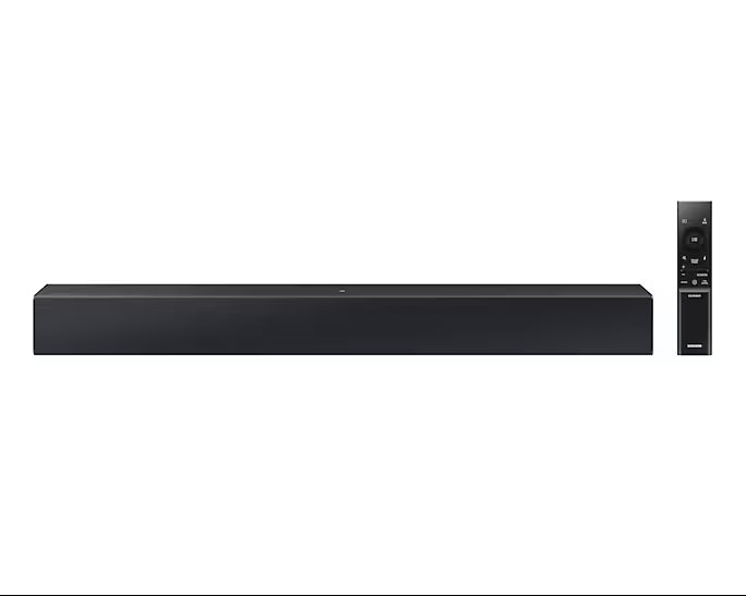 SAMSUNG WIRELESS SOUNDBAR  2.0CH  40W  BUILT-IN WOOFER  HDMI ARC  BLUETOOTH TV CONNECTION  SURROUND SOUND EXPANSION  VOICE ENHANCE  NIGHT MODE  ONE REMOTE CONTROL
