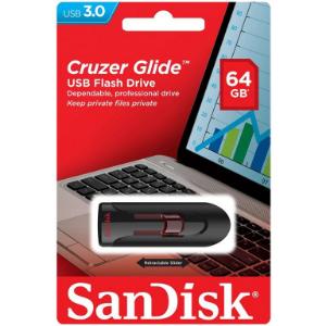 64GB SANDISK CRUZER GLIDE USB 3.0 FLASH DRIVE