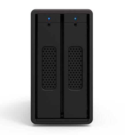 2-Bay STARDOM SohoRAID ST2-Series, USB3.2 Gen2, Hardware RAID 0/1/BIG/JBOD, Hot-Swap Disk w/Tray, LED Disk Status, Plug and Play, Aluminum Chassis External Storage