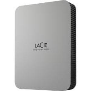 5TB LaCie Mobile Portable Drive, USB-C 3.2, Moon Silver (for PC and Mac / OEM Pack)