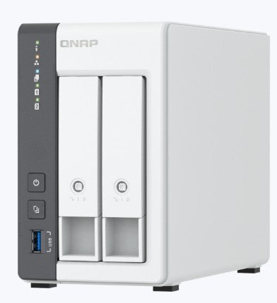 QNAP 2-bay ARM 4C 2.0GHz ; 2 x SATA 6Gb/s 3.5"/2.5"; 4GB RAM on-board; 1 x GbE; 1 x 2.5GbE ; 1 x USB3.2 Gen1 and 2 x USB2.0