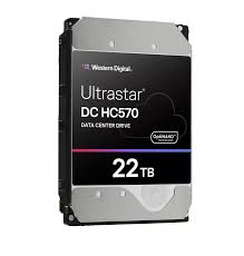 22TB WD Ultrastar DC, HC570, 3.5" LFF, SAS-3, 7200RPM, 512MB Cache, 12Gbs, 512e Hyperscale Cloud Server, Enterprise Hard Drive