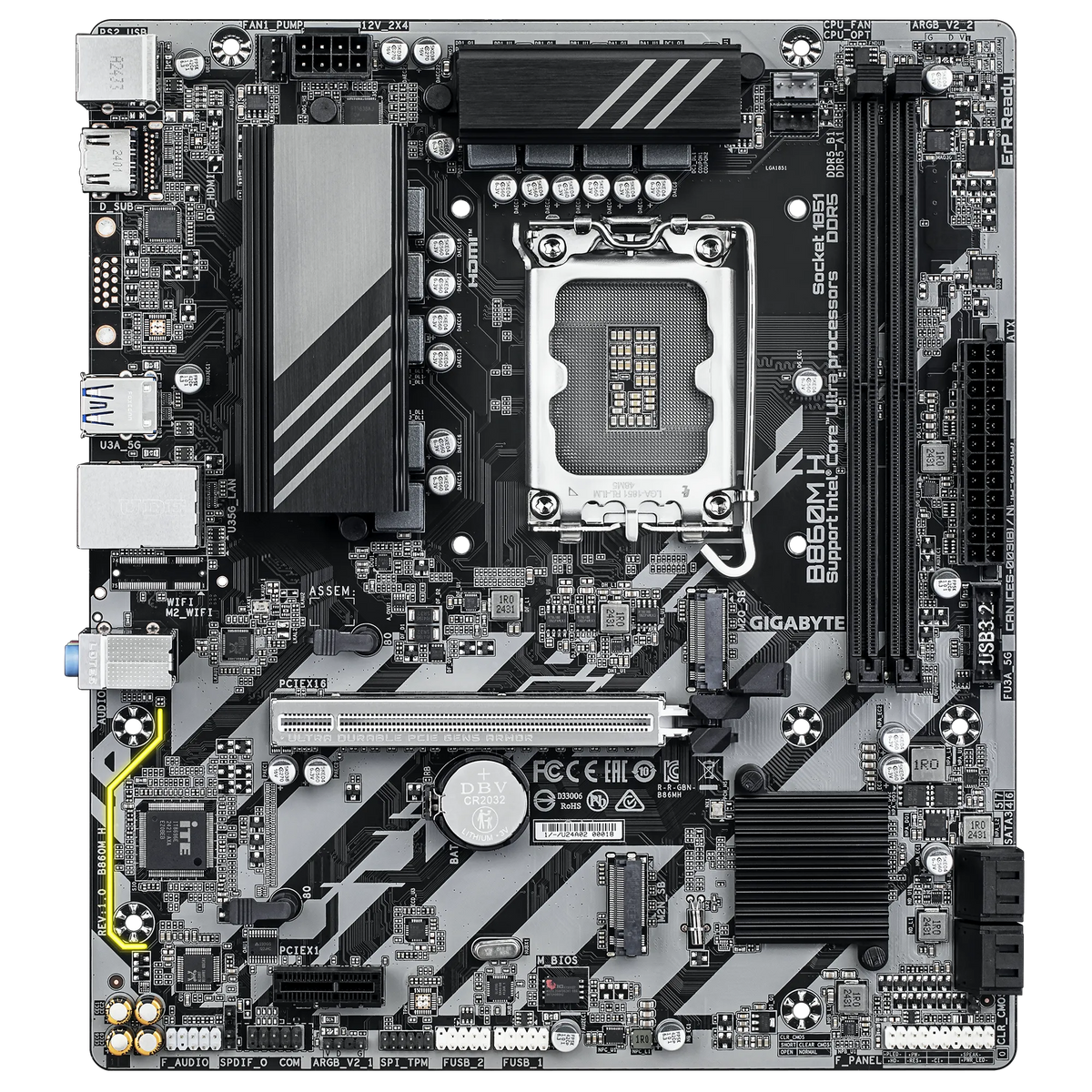GIGABYTE Intel® B860 Chipset for LGA 1851; 2x DDR5; 2x M2; HDMI; mATX