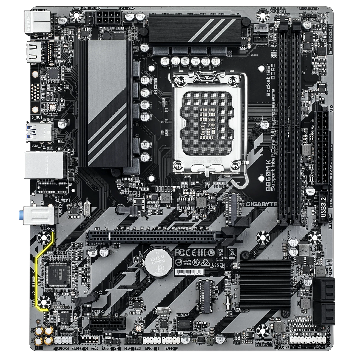 GIGABYTE Intel® B860 Chipset for LGA 1851; 2x DDR5; 2x M2; HDMI; mATX