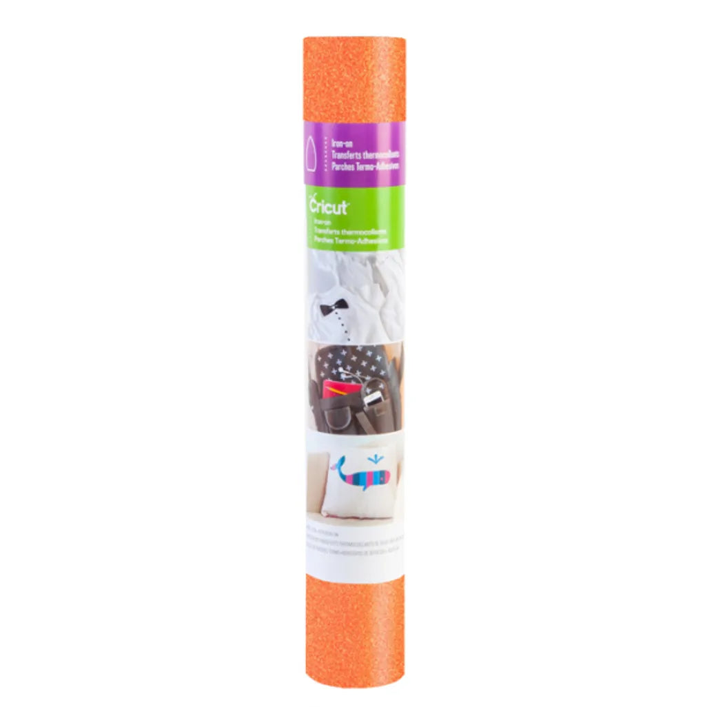 2003260 - Cricut Glitter Iron-On 30x48cm (Fluorescent Orange)