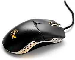 Ducky Mouse Feather Black and White - Omron D2FC-F-K 60M switches.