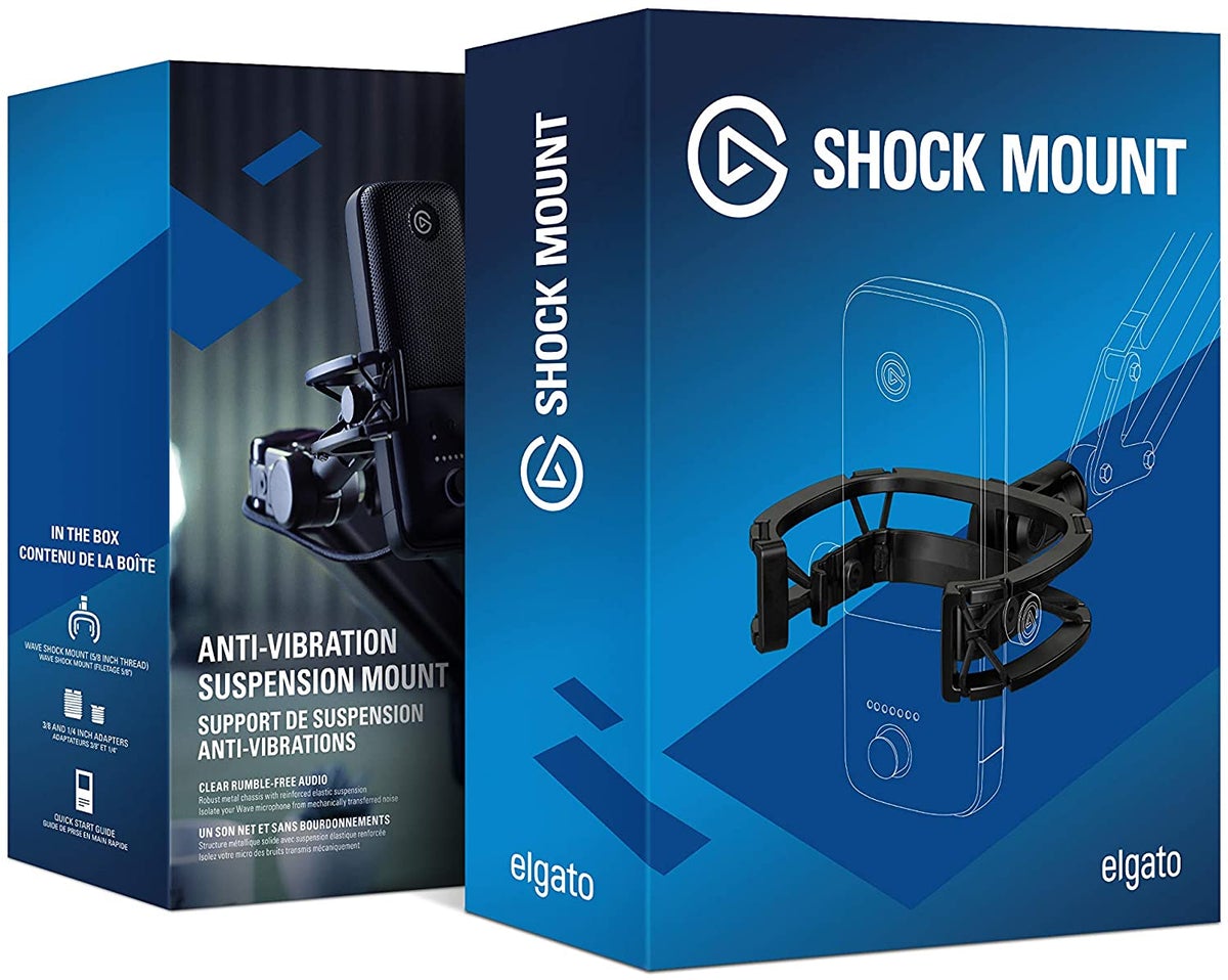 Elgato Wave Shock Mount - Isolates your Wave microphone; Steel; Rubber; Glass Fiber Reinforced Polymer.