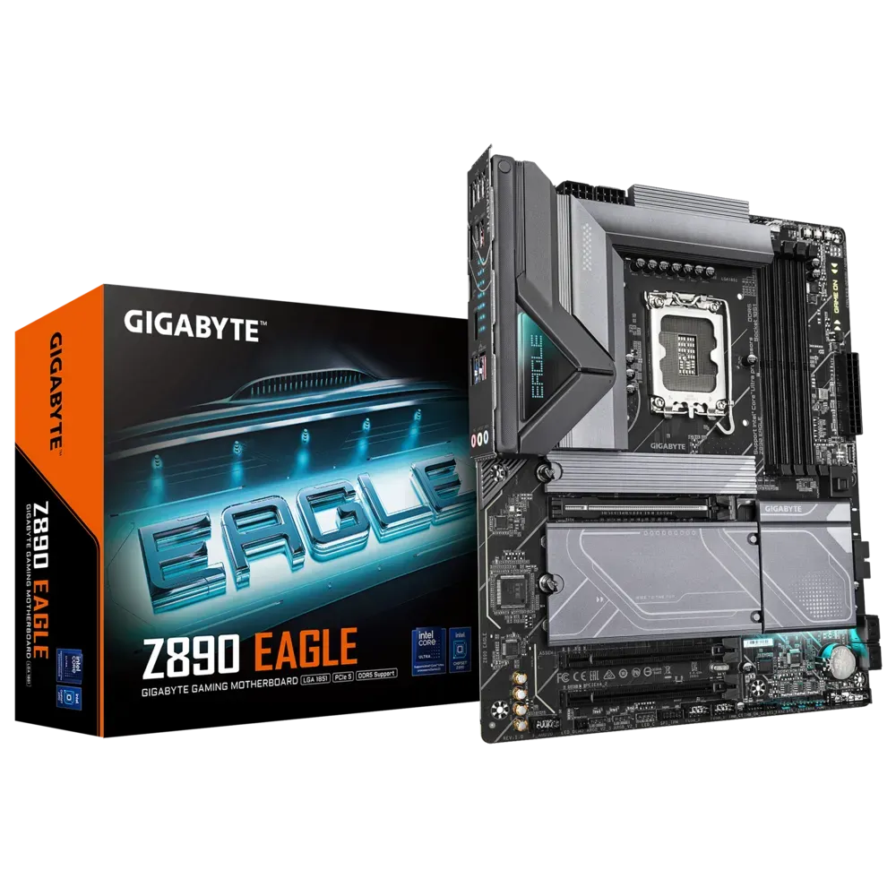 GIGABYTE Intel® Z890 Chipset for LGA 1851; 4x DDR5; 4x M2; USB4® USB Type-C®/DP; ATX.