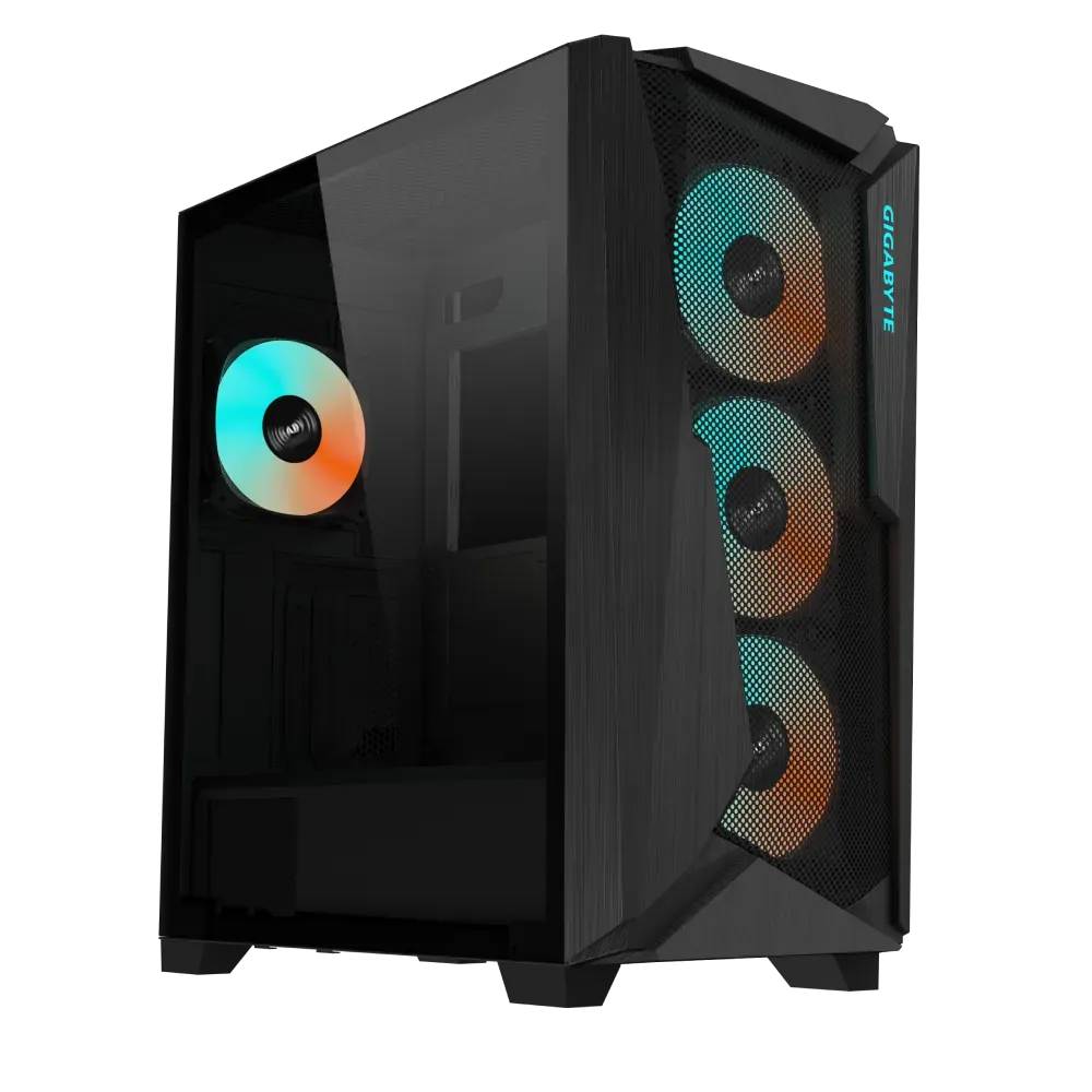 GIGABYTE Case C301 GLASS V2 Chassis; Black; Glass side Panel; ATX