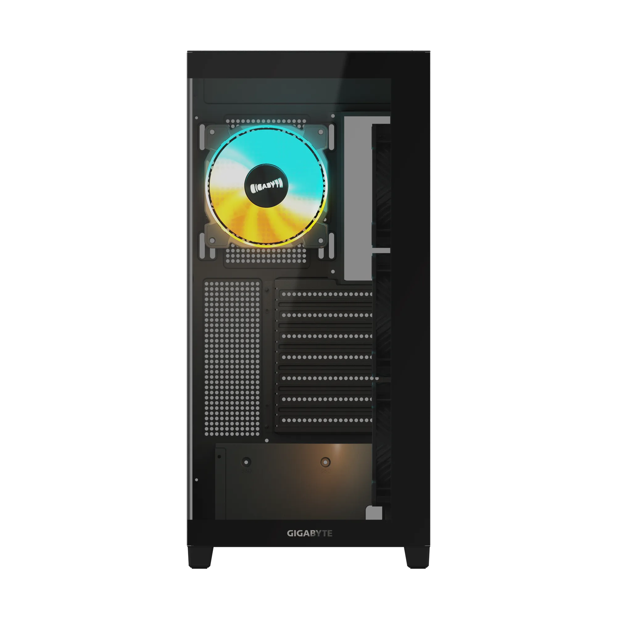 Gigabyte C500 Panoramic Stealth ATX Chassis; 1x 3.5'' | 2x 2.5'' Drive Bays; 360mm Radiator compatible; 4x 120mm ARGB fan incl;