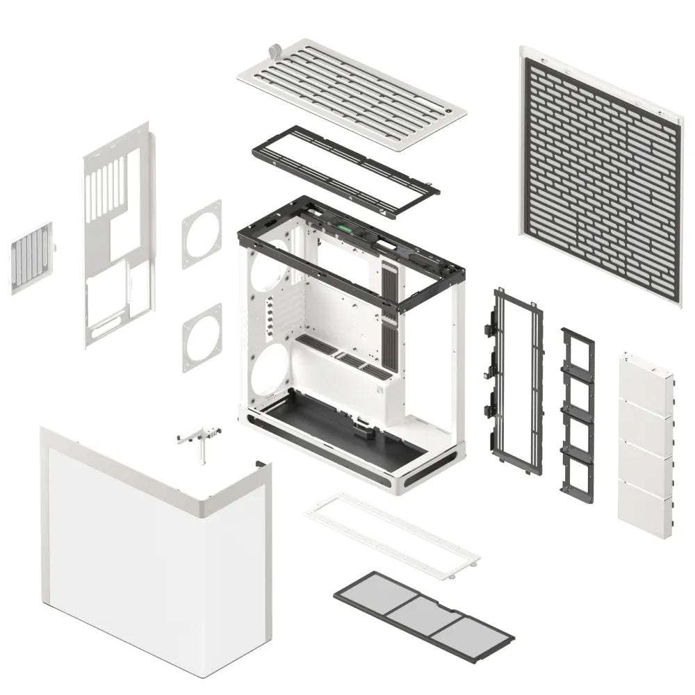 Aerocool HAVN HS 420 Base Edition White EATX case - Supports up to 11 fans - 4x 3.5'' or 8x 2.5'' - 420mm Radiator.