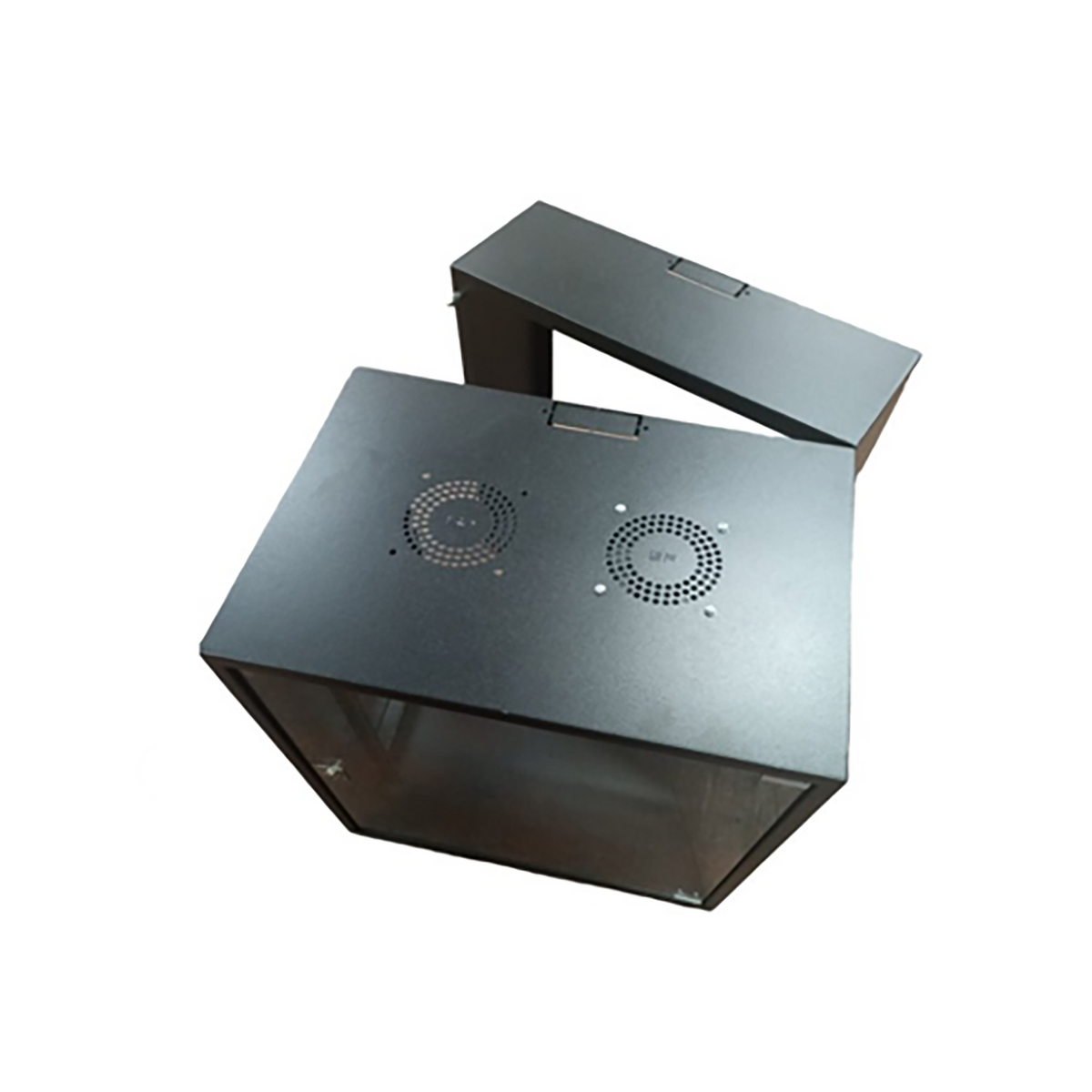 Zone Lite 9U 400+200mm Swing Frame Black Wall Mount Cabinet