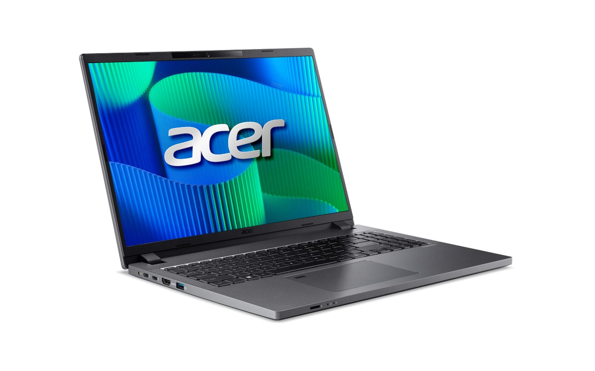 Acer TravelMate TMP216-51-G2-TCO-58L0 16"WUXGA SlimBezel IPS Intel Core 5 Processor 120U LTE 16 GB DDR5 Memory (1 x extra DIMM slot) 512GB PCIe nVMe SSD Micro SD card reader WIFI6E+BT Acer PBA FPR FHD IR camera 53Wh Li-ion battery 65W TypeC adapter Win11 Pro 3 Years On Site Warranty