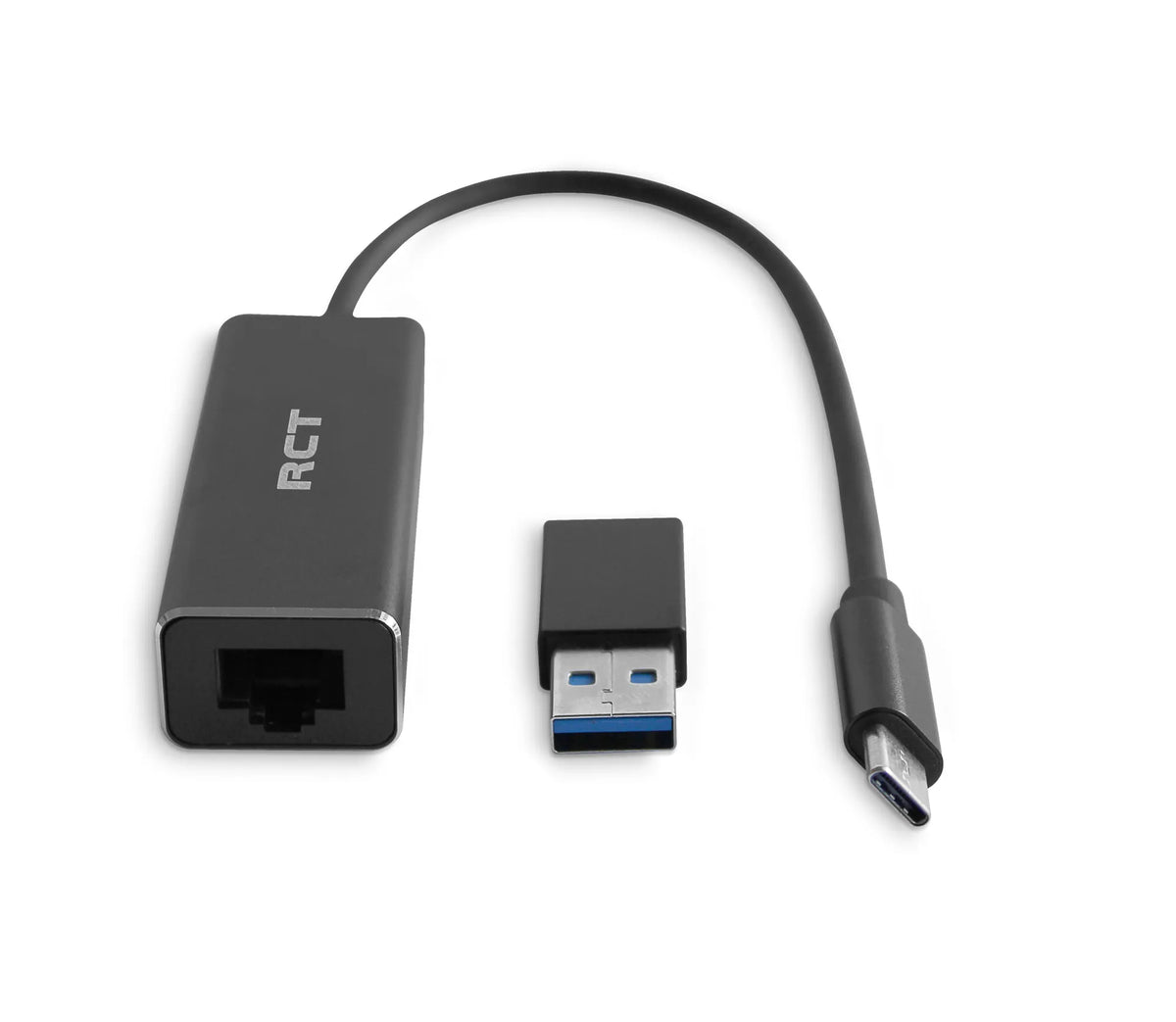 RCT USB 3.0 type Gigabit ethernet adapter with C & A converter