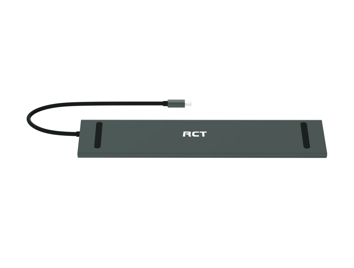 RCT 13-in-1 USB type C dock with MST function;1 HDMI; 1 DP; 1 VGA; 3 USB 3.0; 1 RJ45; PD; 3.5mm audio & mic; SD/TF3.0 reader