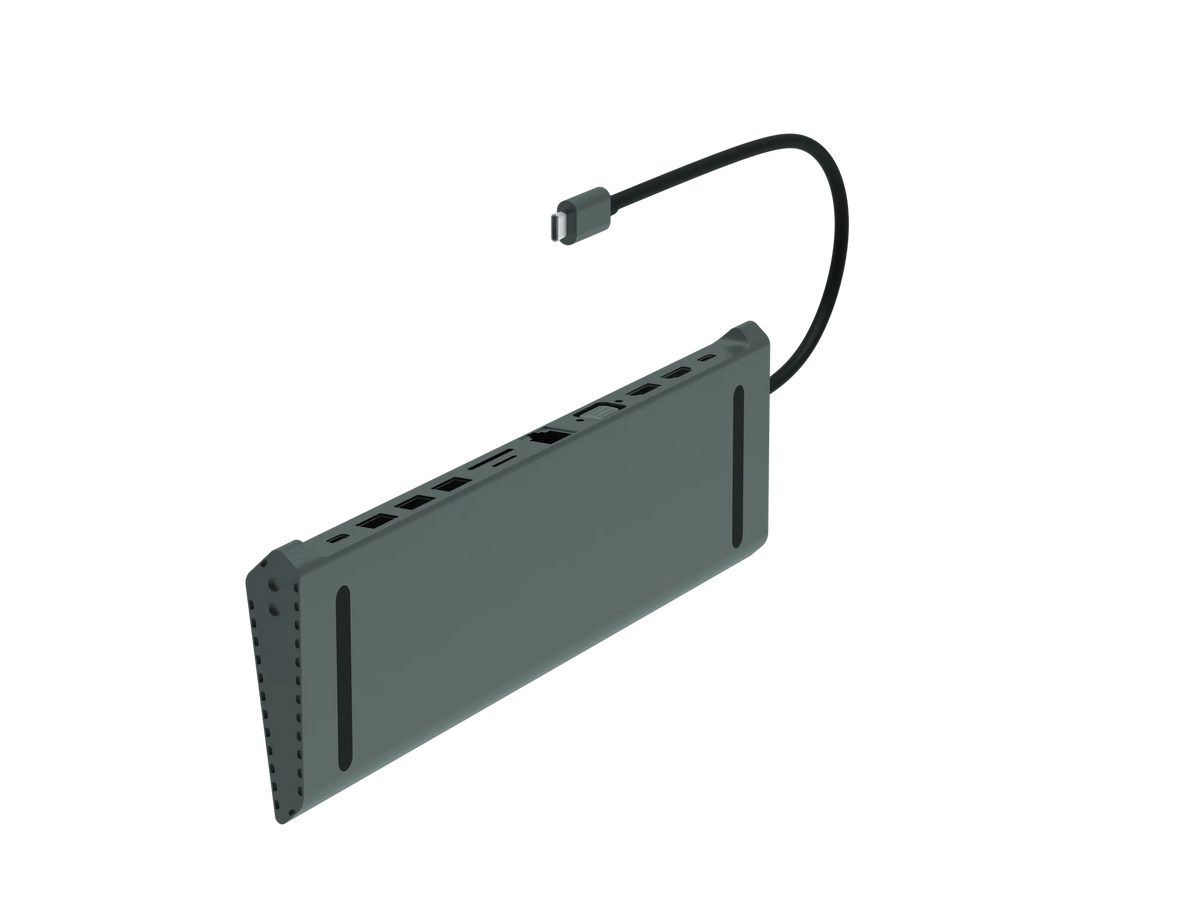 RCT 13-in-1 USB type C dock with MST function;1 HDMI; 1 DP; 1 VGA; 3 USB 3.0; 1 RJ45; PD; 3.5mm audio & mic; SD/TF3.0 reader