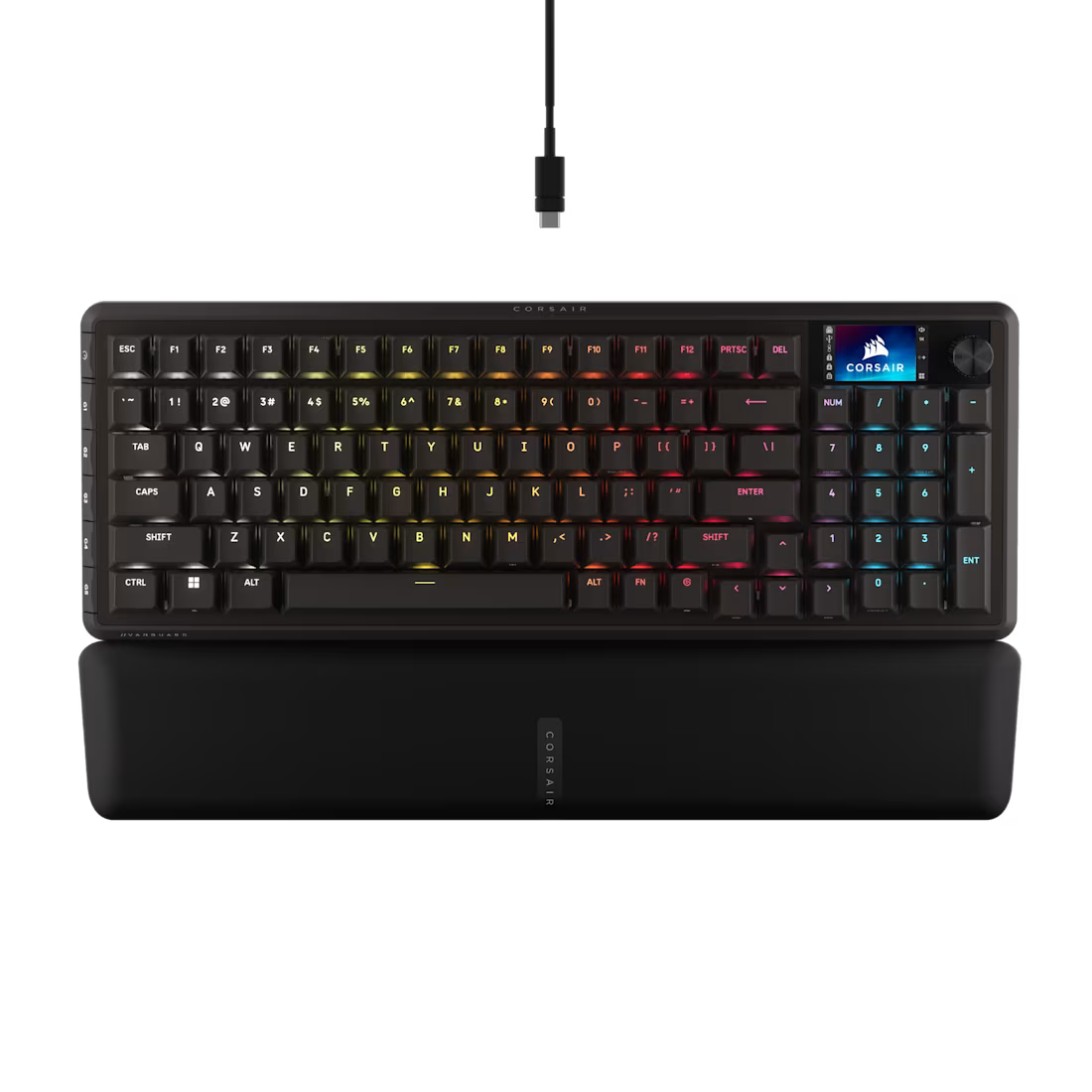 Corsair VANGUARD 96% Gaming Keyboard - MLX Fusion tactile switches - Black.