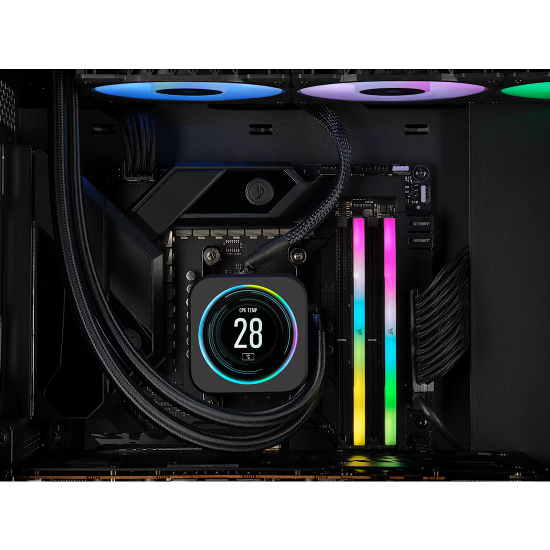 Corsair VENGEANCE® RGB 96GB (2 x 48GB) DDR5 DRAM 6000 C40 Memory Kit; 36-44-44-96; 1.4V AMD EXPO & Intel XMP - Black