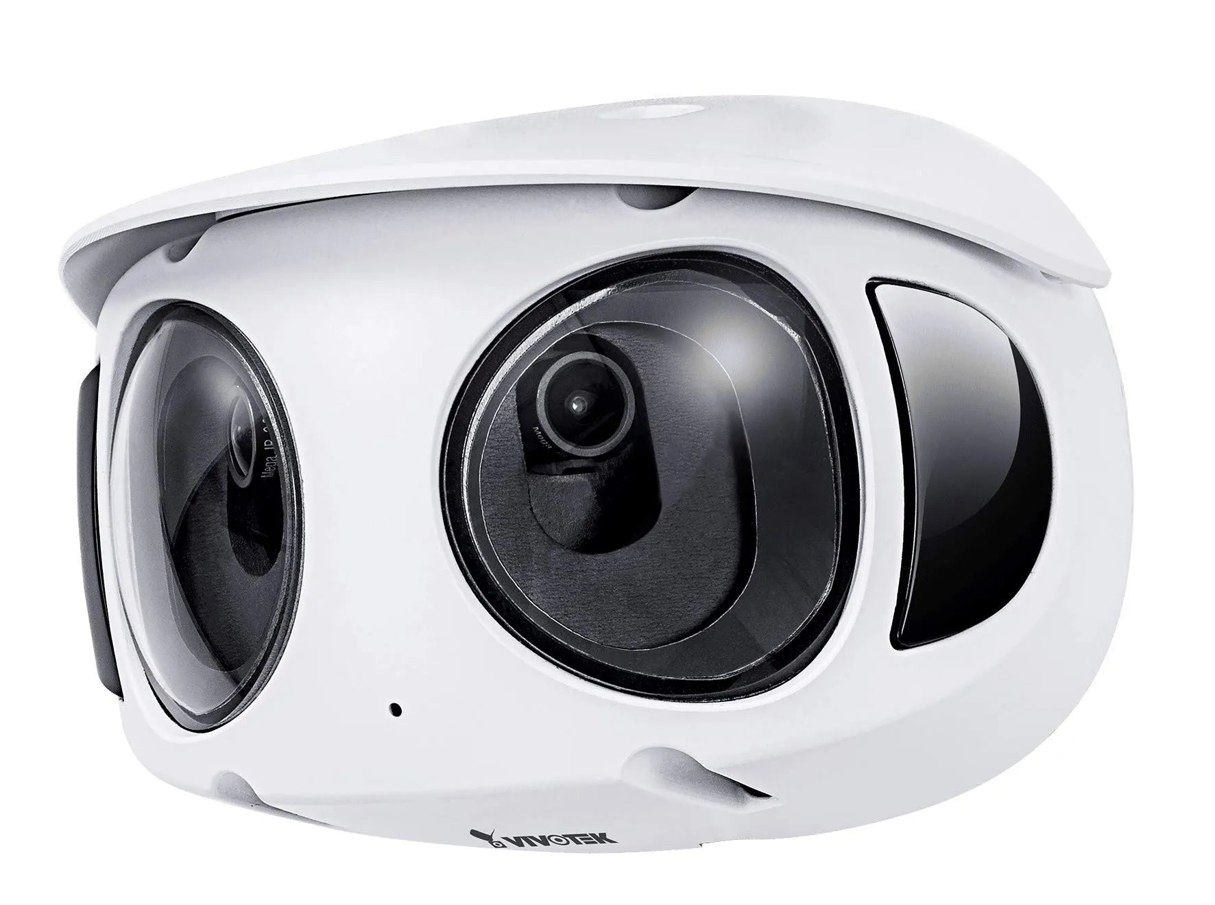 Outdoor Vandal Dome; 8MP 180° (4736x 1648); (2x4M sensors);30fps; H.265; 2.8mm each lens; D/N; IR 20m; Deep Search