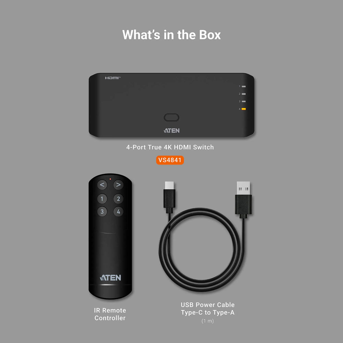 4-Port True 4K HDMI Switch