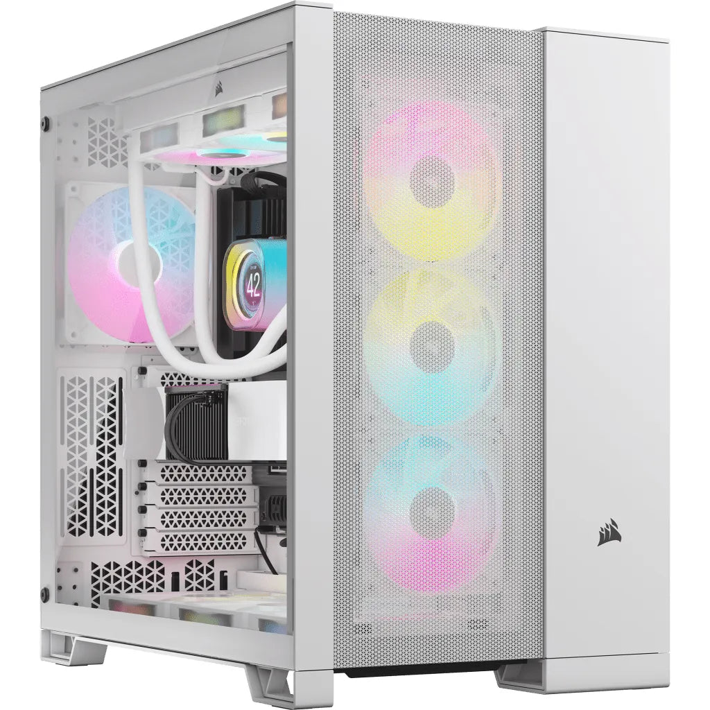 Corsair 6500D AIRFLOW, Midi Tower, PC, White, ATX, 19 cm, 40 cm