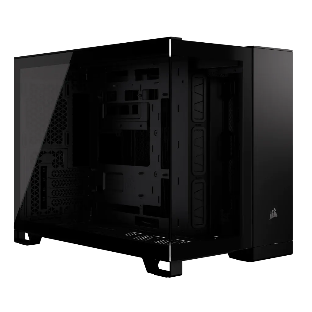 iCUE 2500X Micro ATX Black Dual Chamber PC Case; 2x 2.5'' Drive Bays; 2x 3.5''; Up to 360mm Radiator compatible