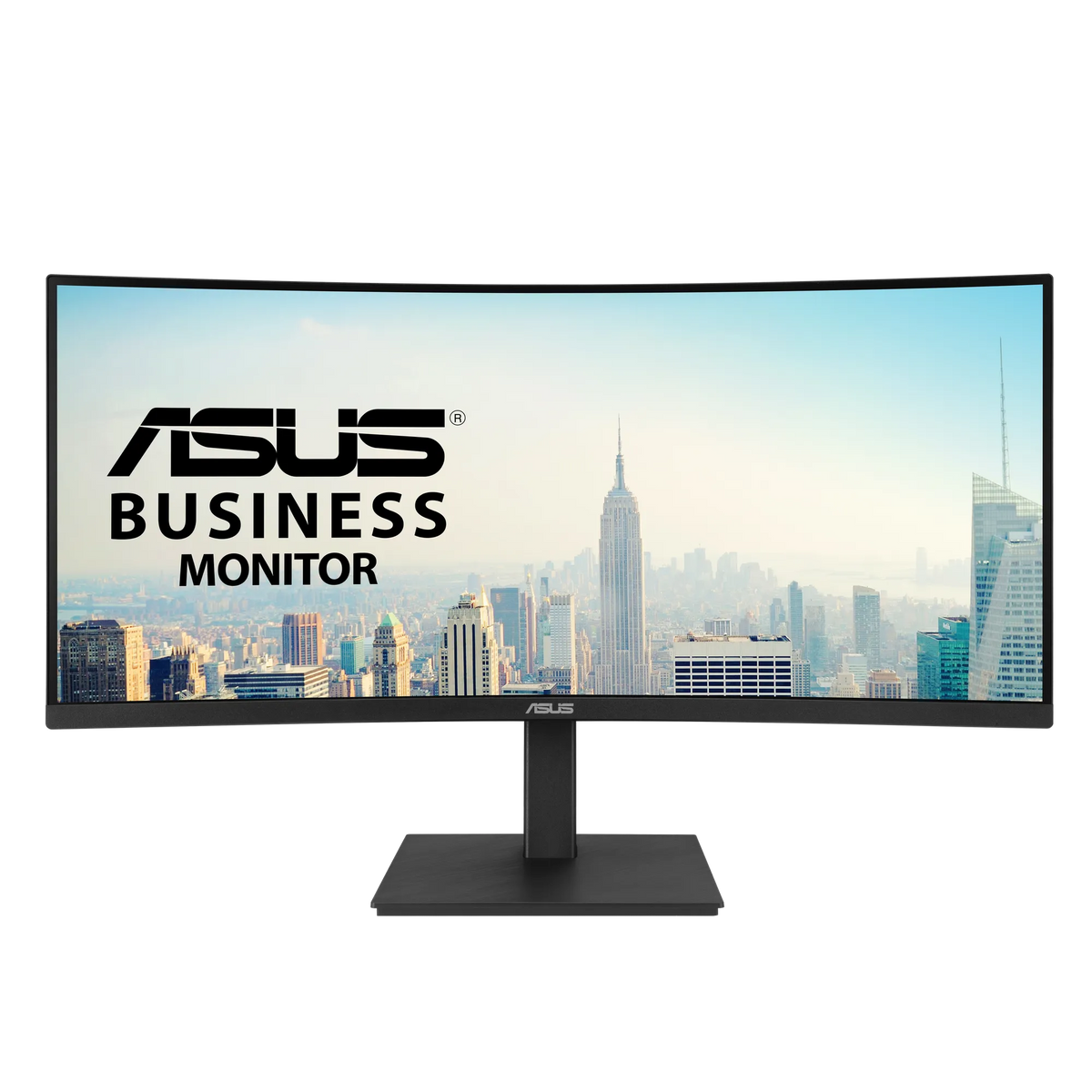 ASUS VA34VCPSR Docking Monitor – 34 inch; WQHD (3440x1440); 1500R Curvature; Frameless; USB-C PD 96W; RJ45; USB hub; Low Blue Li