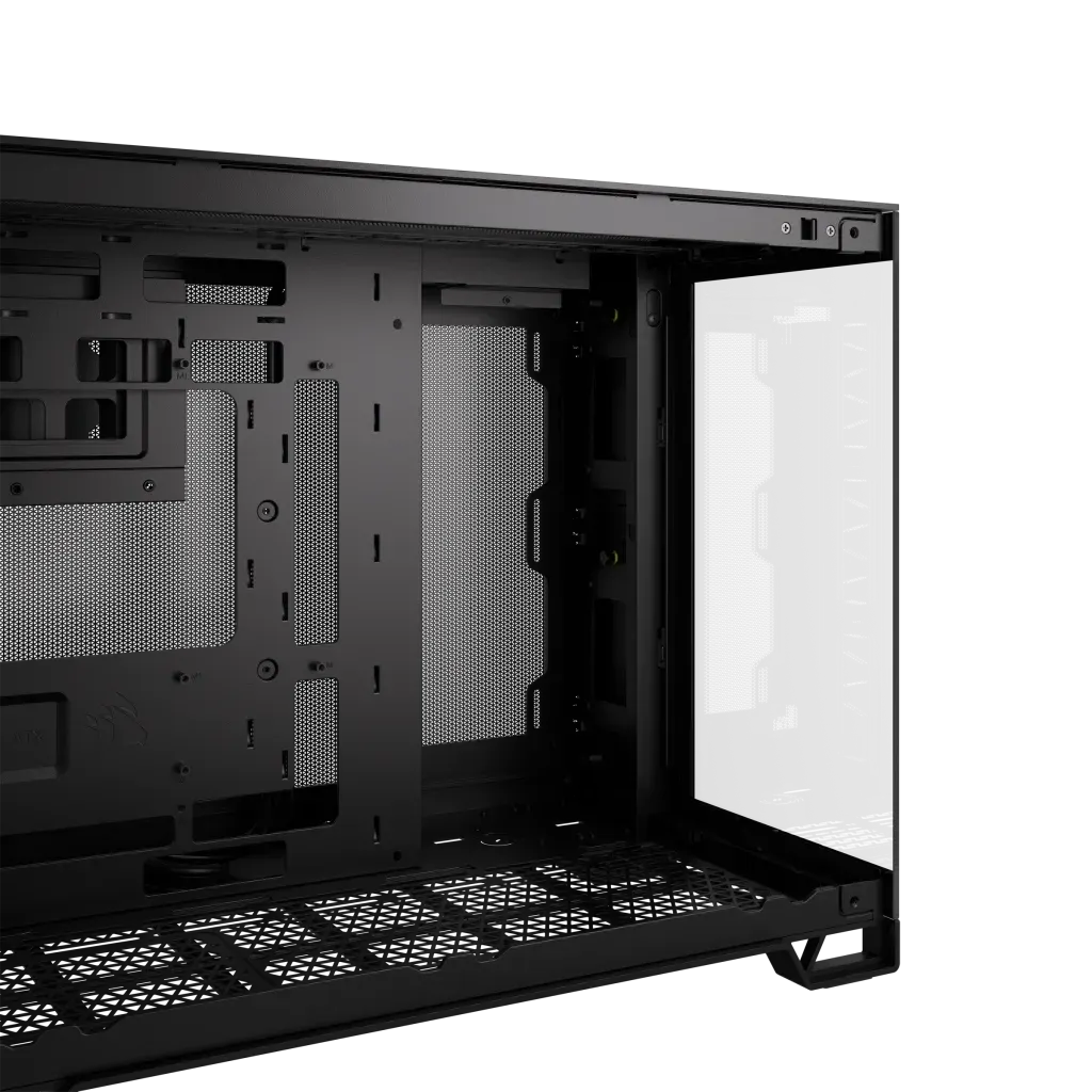 iCUE 2500X Micro ATX Black Dual Chamber PC Case; 2x 2.5'' Drive Bays; 2x 3.5''; Up to 360mm Radiator compatible