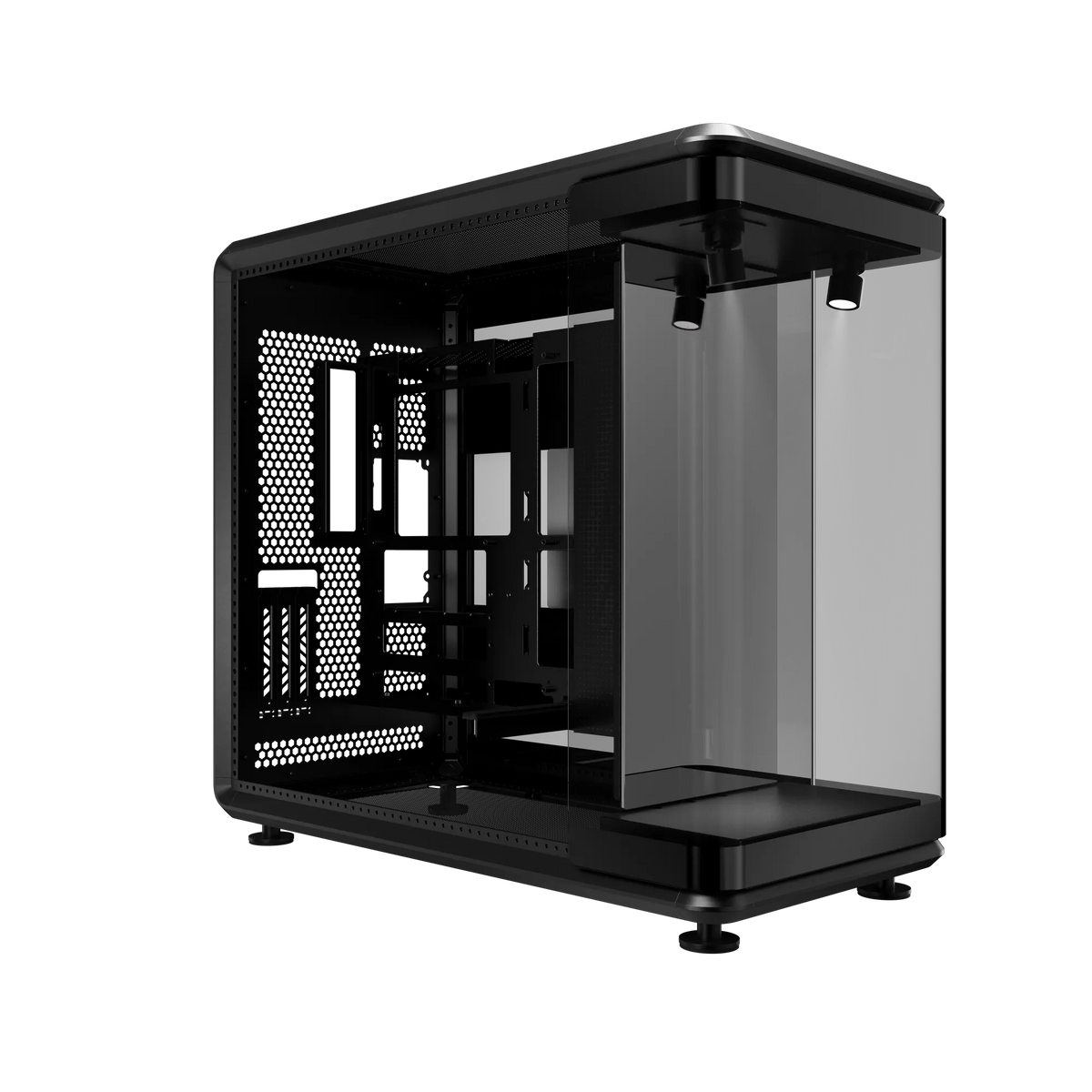 Cooler Master MasterFrame 360 Panorama case Supports Mini-ITX; Micro-ATX; ATX; and BTF with 110 mm cable clearance