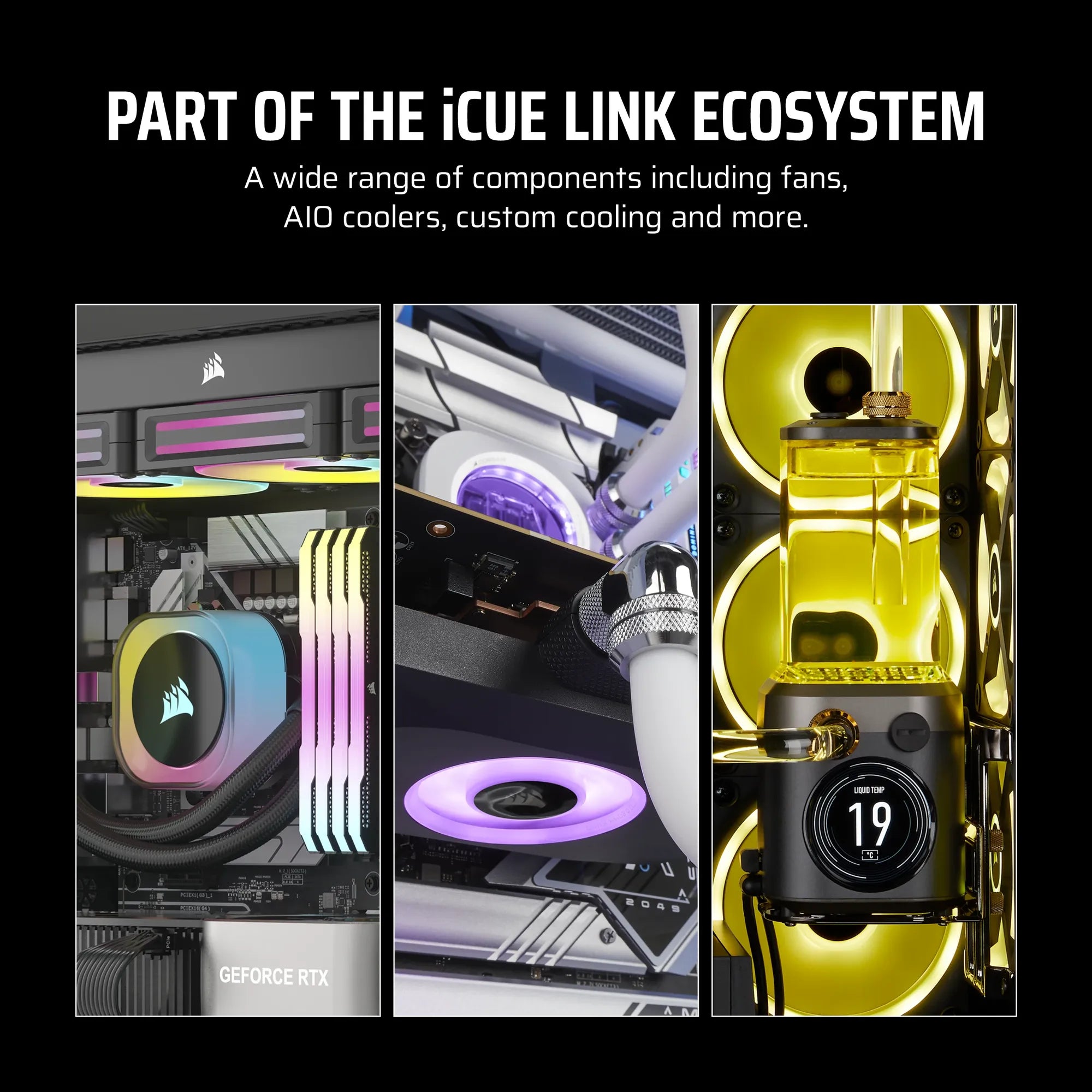 CORSAIR LX-R RGB Series; iCUE LINK LX120-R RGB White; 120mm RGB Fan; Single Fan.