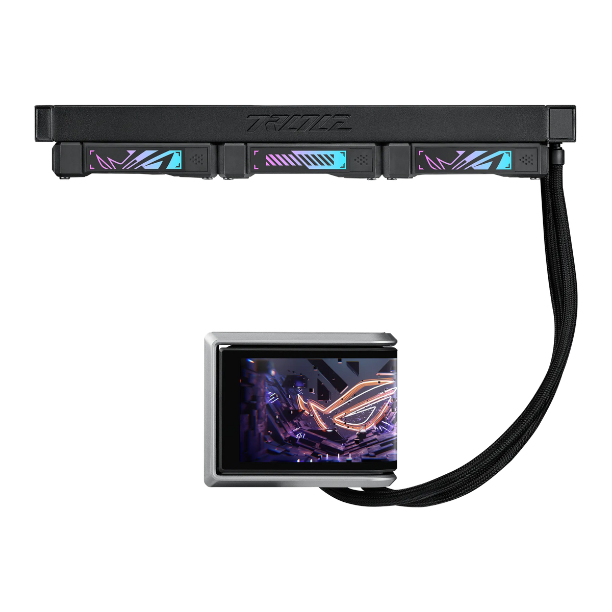 ASUS Cooler Water block dimention: 133X105X123 mm. Radiator Dimension:394x140x32mm. Intel: LGA 1700; 1851. AMD: AM5;AM4