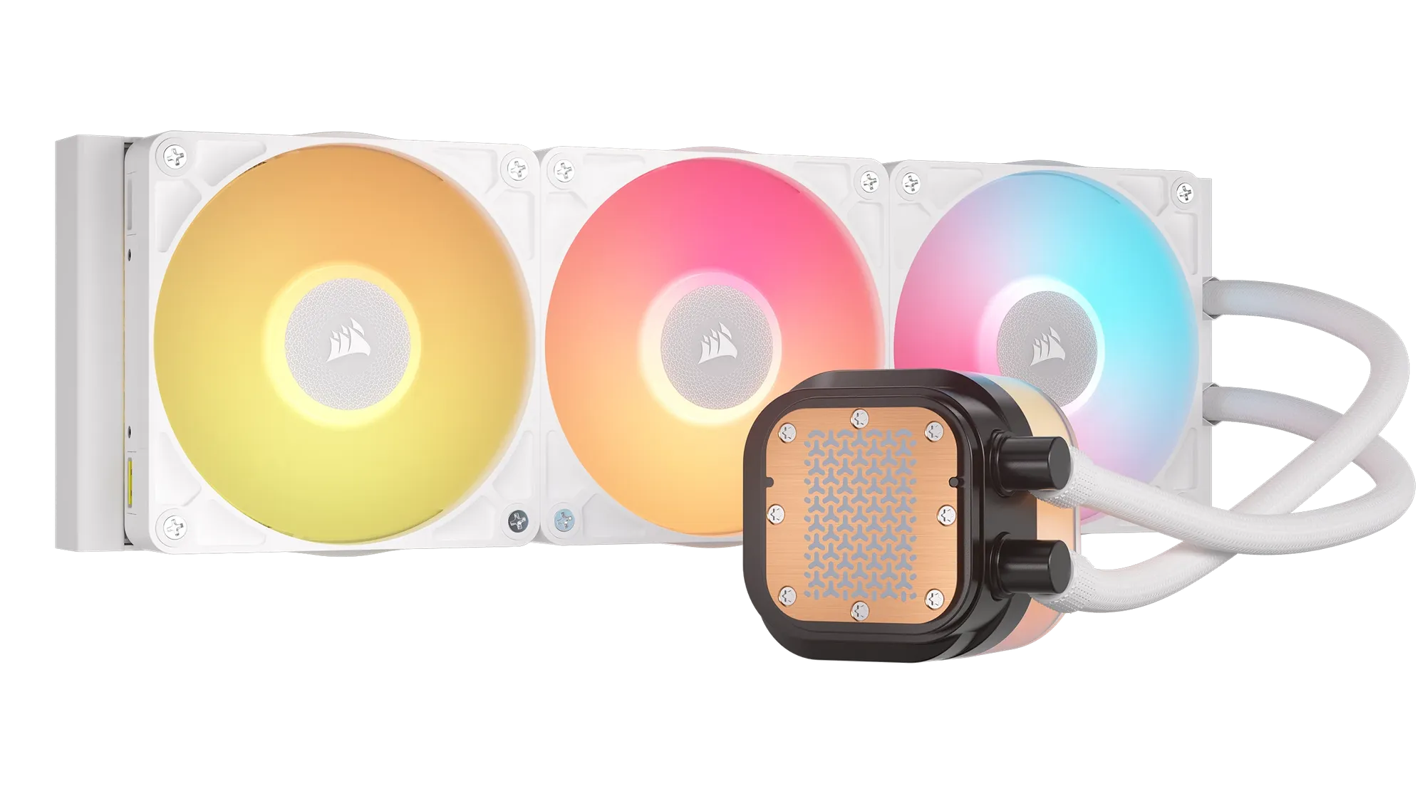 Corsair iCUE LINK TITAN 240 RX LCD Liquid CPU Cooler - White – RX120 RGB Fans – Fits Intel® LGA 1851/1700; AMD® AM5/AM4.