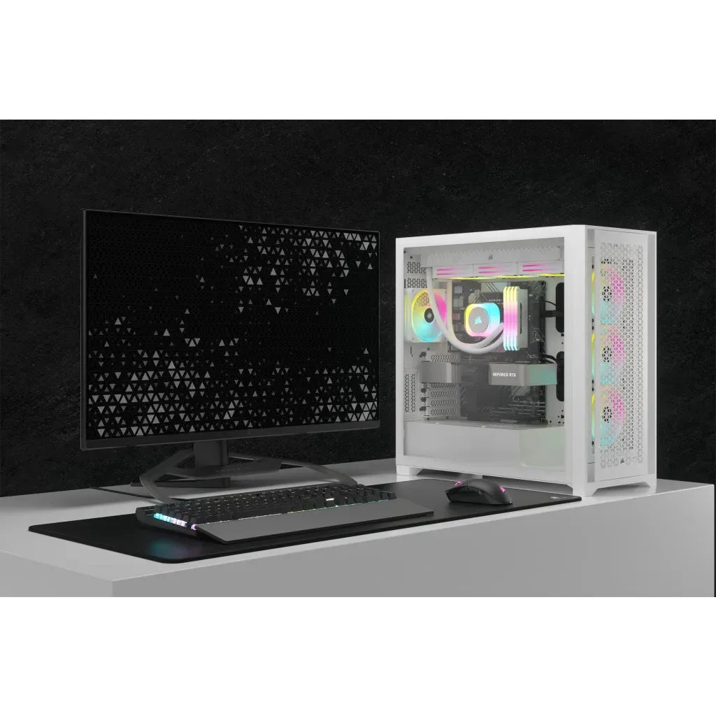 CORSAIR iCUE LINK H150i RGB Liquid CPU Cooler - QX120 RGB Fans - White - 360mm Radiator - Fits Intel® LGA 1700; AMD® AM5 - Hub I