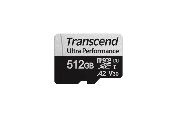 Transcend USD340S, 512 GB, MicroSDXC, Class 10, UHS-I, 160 MB/s, 125 MB/s