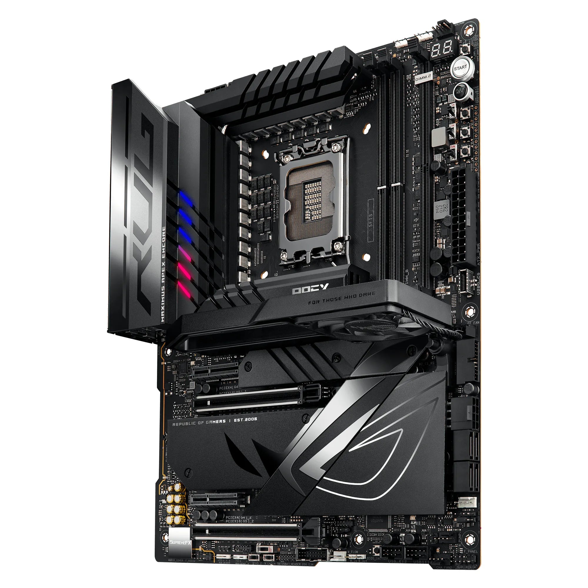 ASUS ROG MAXIMUS Z790 APEX ENCORE, Intel, LGA 1700, Intel® Celeron®, Intel® Core™ i3, Intel® Core™ i5, Intel® Core™ i7, Intel® Core™ i9,..., DDR5-SDRAM, 96 GB, DIMM