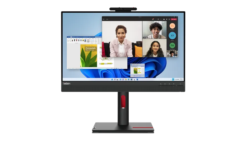 Lenovo ThinkCentre Tiny-In-One 24, 60.5 cm (23.8"), 1920 x 1080 pixels, Full HD, LED, 6 ms, Black