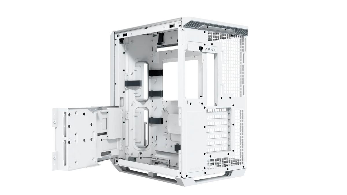 Aerocool APNX V1 premium White and Wood mid-tower ATX case -Supports up to 10 fans -  6x2.5'' or 2x 3.5'' - 360mm radiator -