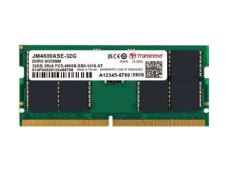 TRANSCEND JET MEMORY 16 GB DDR5-4800 SO-DIMM 1RX8 CL40  (2Gx8)x8