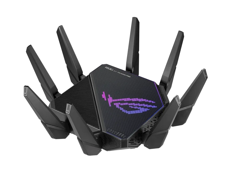 ASUS ROG Rapture GT-AX11000 Pro, Wi-Fi 6 (802.11ax), Tri-band (2.4 GHz / 5 GHz / 5 GHz), Ethernet LAN, Black, Tabletop router