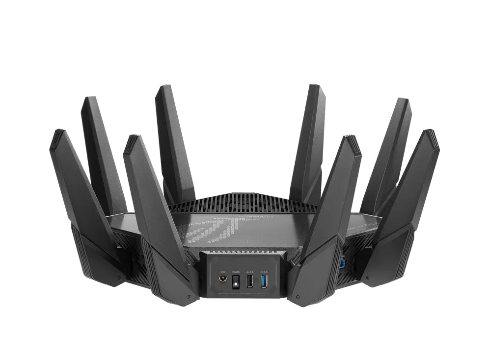 ASUS ROG Rapture GT-AX11000 Pro, Wi-Fi 6 (802.11ax), Tri-band (2.4 GHz / 5 GHz / 5 GHz), Ethernet LAN, Black, Tabletop router