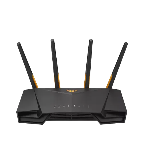 ASUS TUF Gaming AX3000 V2, Wi-Fi 6 (802.11ax), Dual-band (2.4 GHz / 5 GHz), Ethernet LAN, Black, Orange, Tabletop router