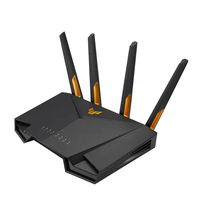 ASUS TUF Gaming AX3000 V2, Wi-Fi 6 (802.11ax), Dual-band (2.4 GHz / 5 GHz), Ethernet LAN, Black, Orange, Tabletop router