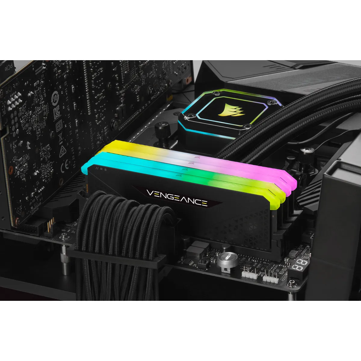 Corsair Vengeance RGB CMG16GX4M1D3600C18, 16 GB, 1 x 16 GB, DDR4, 3600 MHz, 288-pin DIMM, Black