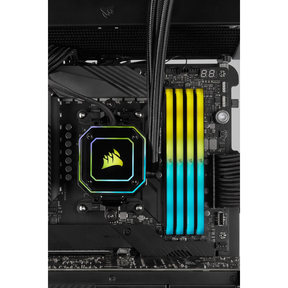 Corsair Vengeance RGB CMG16GX4M1D3600C18, 16 GB, 1 x 16 GB, DDR4, 3600 MHz, 288-pin DIMM, Black