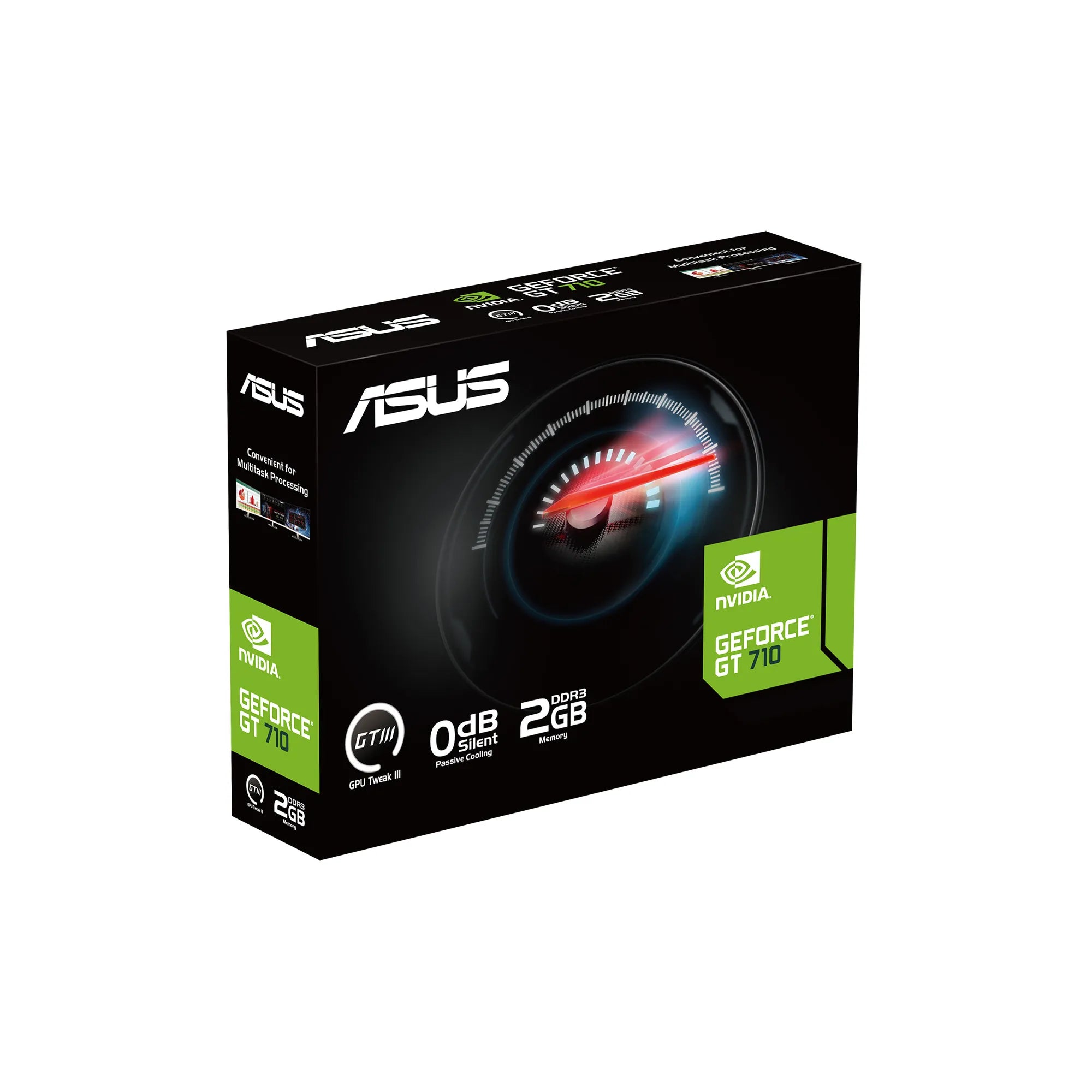 ASUS GT710-SL-2GD3-BRK-EVO, GeForce GT 710, 2 GB, GDDR3, 64 bit, 2560 x 1600 pixels, PCI Express 2.0